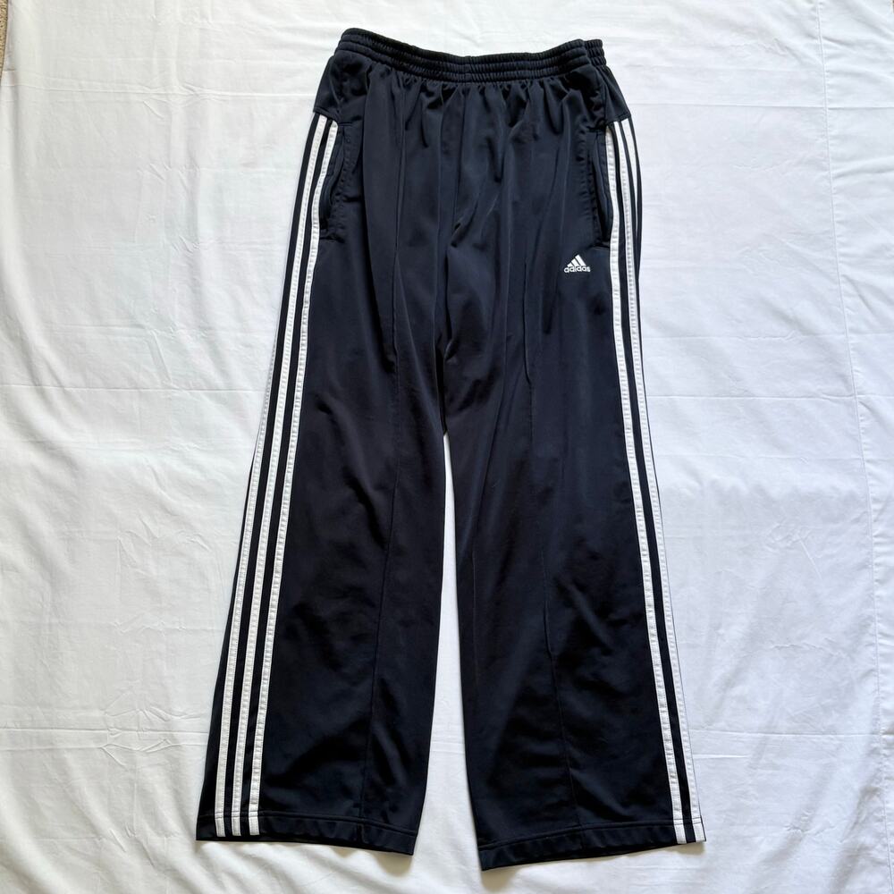 Adidas women's Classic Loose Track Pants sz Large navy blue athleisure joggers